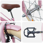 Bicicleta Infantil 24 Polegadas para 8-12 anos Rosa Claro — foto 4