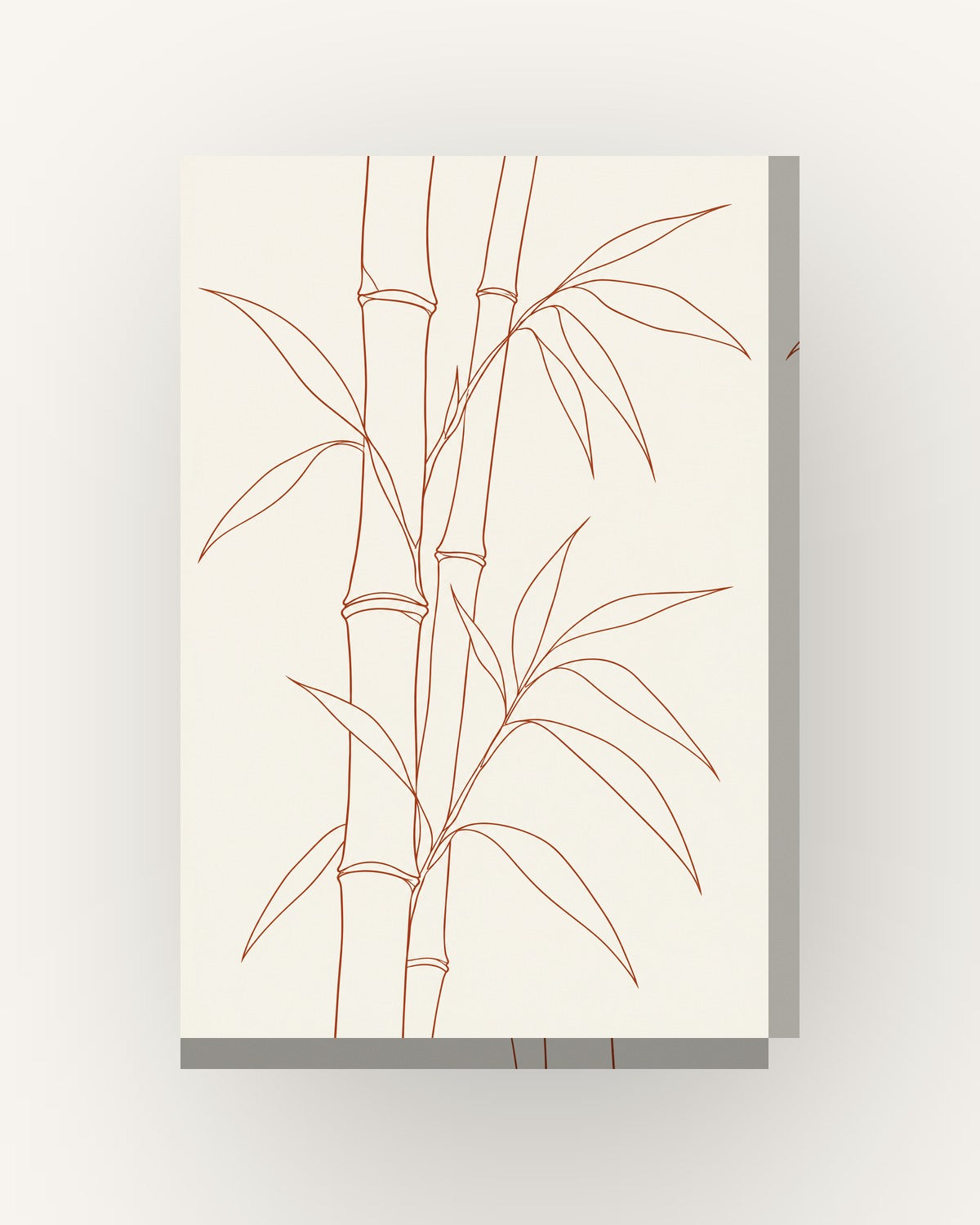Bambu · Line art · Quadro botânico — acabamento:slim