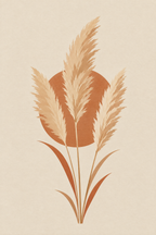 Pampas · Minimalista · Quadro botânico — botanica-pampas-minimal_ver