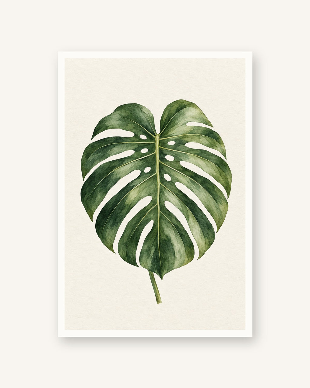 Monstera · Quadro botânico — acabamento:poster