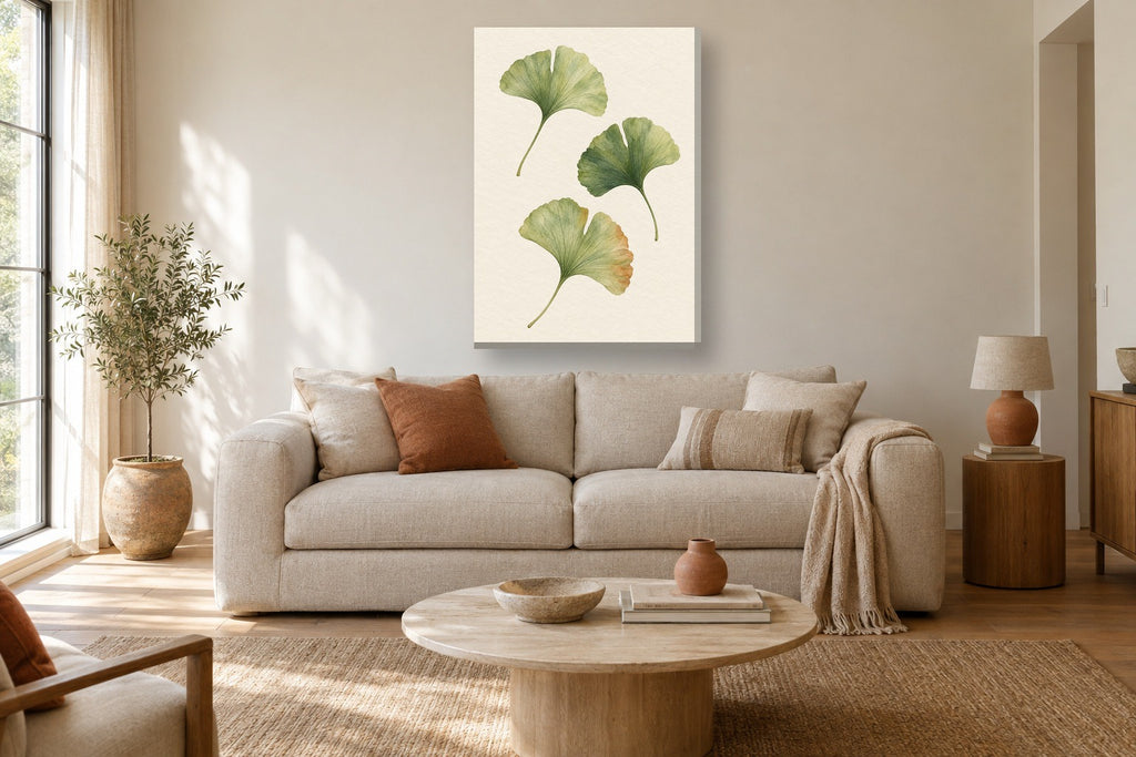 Ginkgo · Quadro botânico — botanico-07_ver_70x100_sala