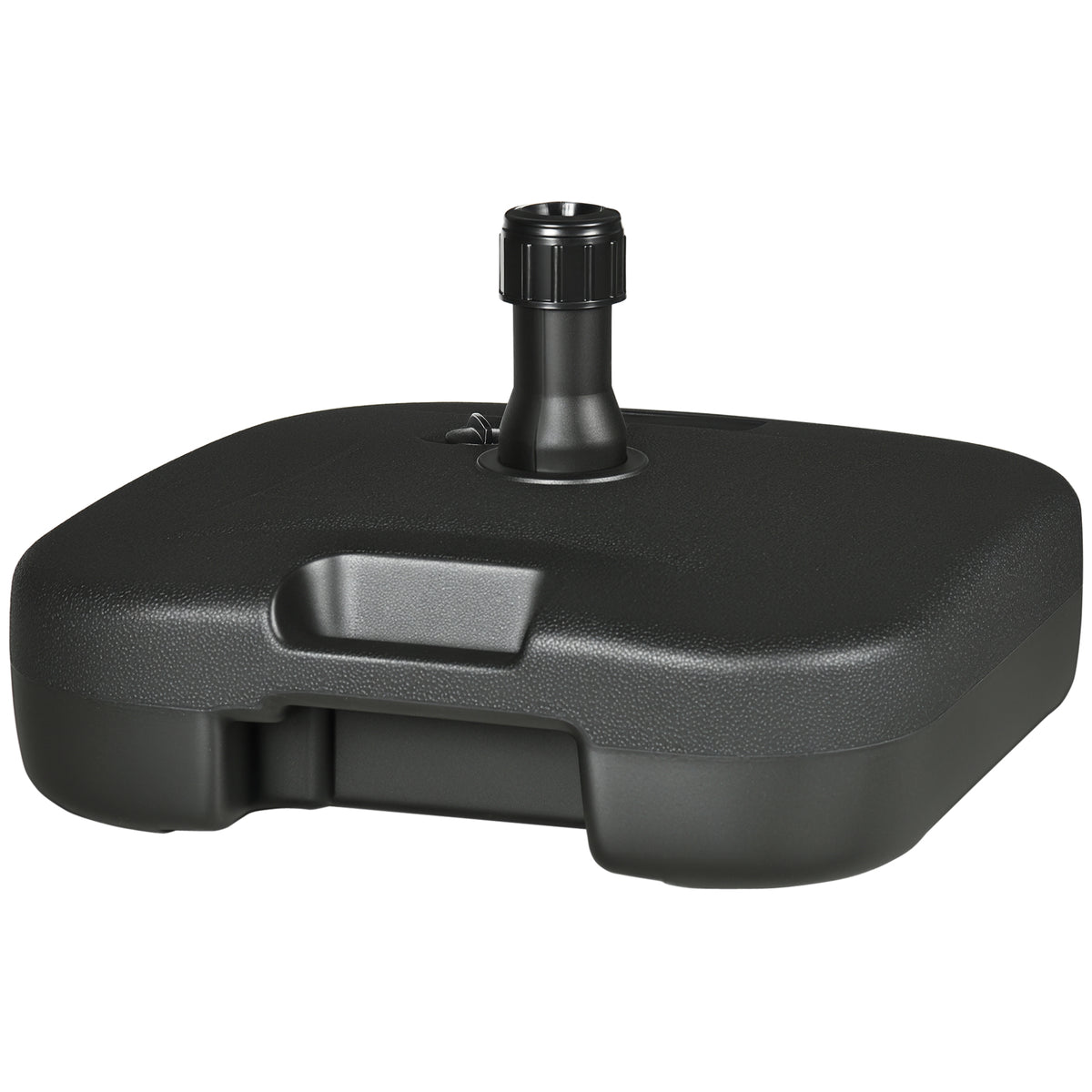 Base para Chapéu de Sol Suporte para Chapéu de Sol Recarregável com Água ou Areia HDPE 46x45x26cm Preto — foto 1