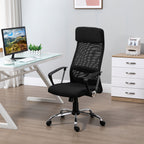 Cadeira de escritório ergonômica giratória e basculante com altura de assento ajustável 62x62x118-128 cm Preto — foto 2