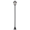 Candeeiro Solar com Painel Solar Candeeiro de Jardim com 6 LEDS Autonomia 6-8 horas Ø26x177 cm Preto — foto 1