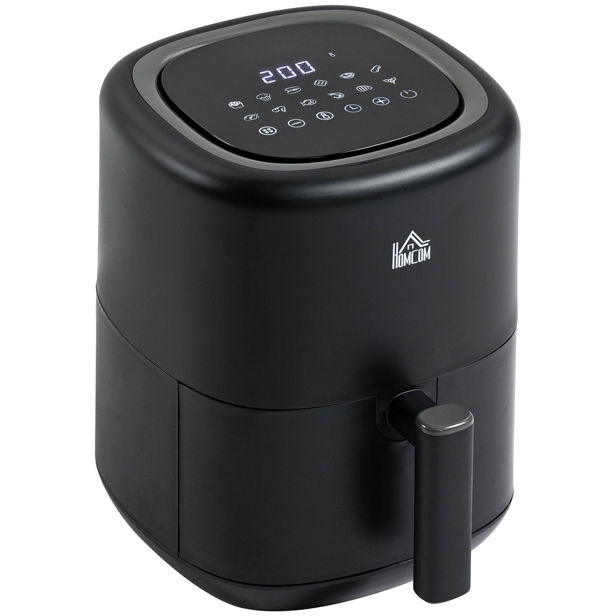 Fritadeira sem Óleo 3L Fritadeira de Ar Quente 1300W com 12 Programas Tela LED Tátil Temporizador Temperatura Ajustável e Cesta Antiaderente 29,5x23,8x30,3cm Preto — foto 1