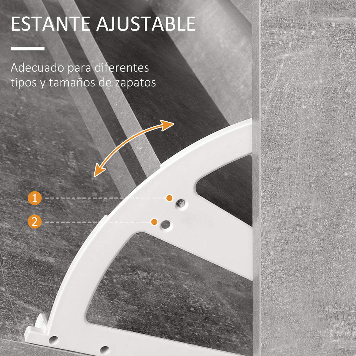 Móvel Cabide de Entrada de 3 Peças Armário de Entrada com Cabide Espelho Sapateira e Gaveta 90x10x102 cm Cinza — foto 4