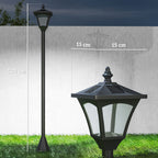 Candeeiro Solar de Jardim com Proteção IP44 Luzes LED para Exterior Pátio Varanda 15x15x120 cm Preto — foto 3