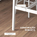Conjunto de Mesa Alta de Bar com 2 Bancos Mesa Alta de Cozinha com Bancos Estrutura em Aço Mesa Alta Estilo Industrial para Sala de Jantar Natural e Branco — foto 6