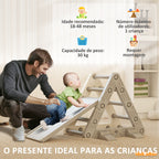 Brinquedo de Escalada para Crianças 4 em 1 com Arco de Escalada Baloiço Rampa e Escorrega Brinquedo de Plástico para Crianças de 18-48 Meses para Interior e Exterior Cinza e Branco — foto 6