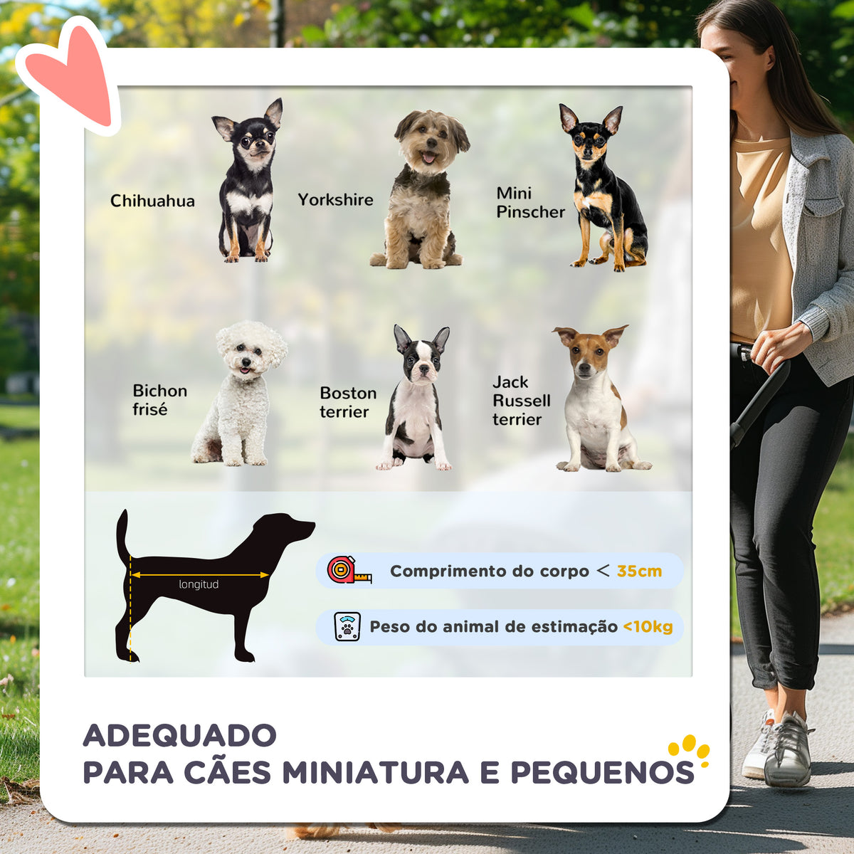 Carrinho para Cães Dobrável, Coche para Cães Pequenos com Cesta de Armazenamento, Janelas de Malha, Suporte para Copos, Rodas EVA, Almofada Lavável, Travões, Carga 10 kg, 75x45x97 cm, Castanho — foto 4