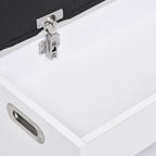 Sapateira com Assento Acolchoado para Entradas e Salões com 1 Gaveta e Prateleira de MDF 80x30x43cm Carga Máxima 120 kg Branco — foto 8