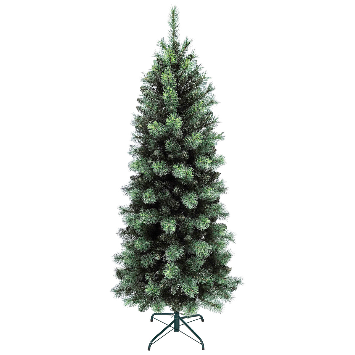 Árvore de Natal 180 cm Árvore de Natal Artificial com 528 Ramos e Suporte de Metal Árvore de Natal para Sala Interior Verde — foto 1