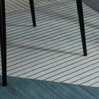 Conjunto de 2 Cadeiras de Sala de Jantar Estofadas em Linho Cadeiras de Cozinha com Encosto Apoio para os Braços e Pés de Metal 59,5x56,5x81 cm Azul — foto 7