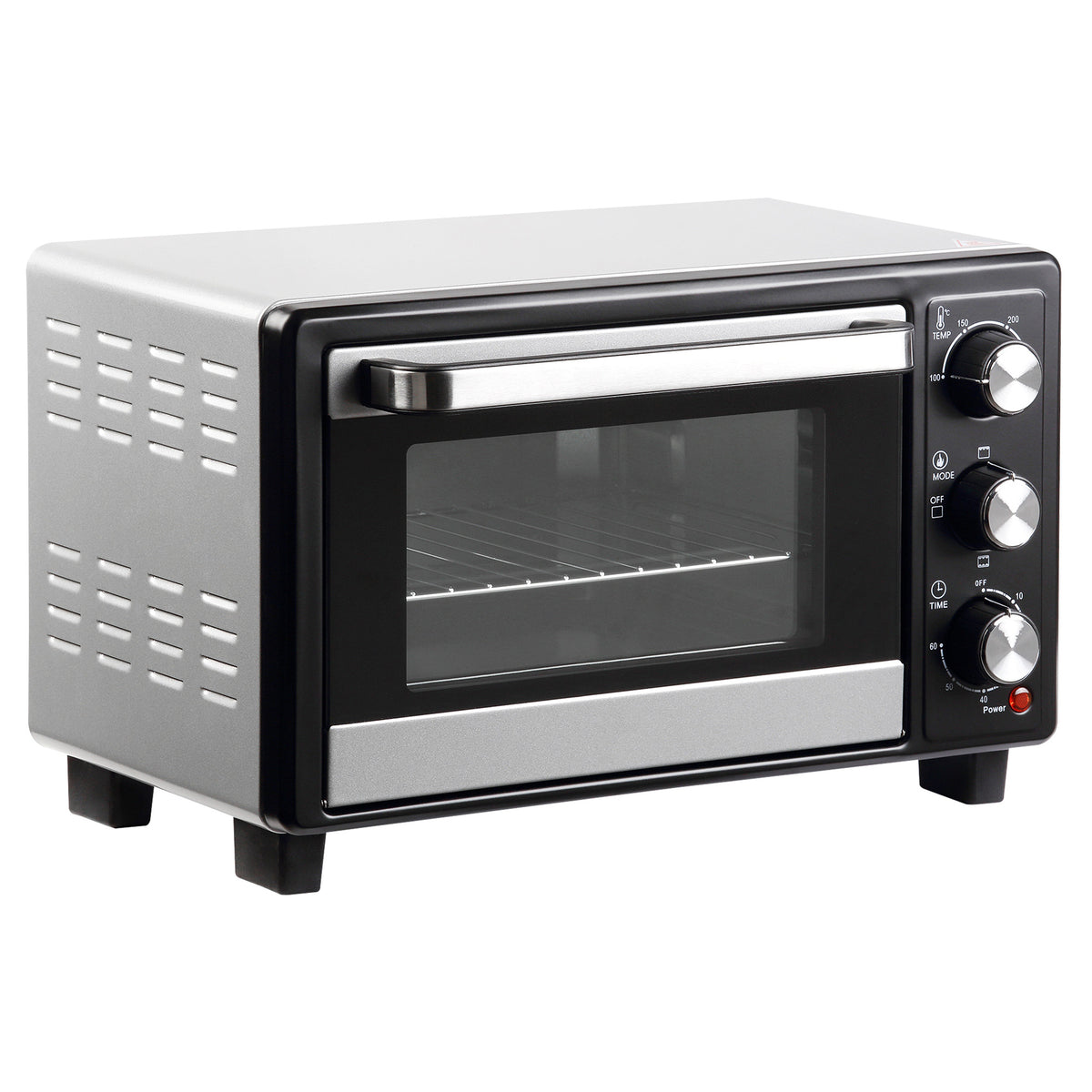 Mini Forno 16L 1400W com 3 Modos de Aquecimento Temperatura até 230°C Temporizador 60 Minutos Bandeja para Assar e Grade 44x32x28,1cm Prata — foto 1
