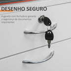 Essenza Bloco de Gavetas de Escritório com 4 Rodas Prateleira Aberta e Armário 40x35x60 cm Branco — foto 7