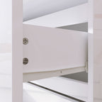Cómoda com 4 Gavetas de Madeira Cómoda de Dormitório Cómoda Branca para Sala de Estar Estilo Moderno 55x33x80 cm Branco Brilhante — foto 8