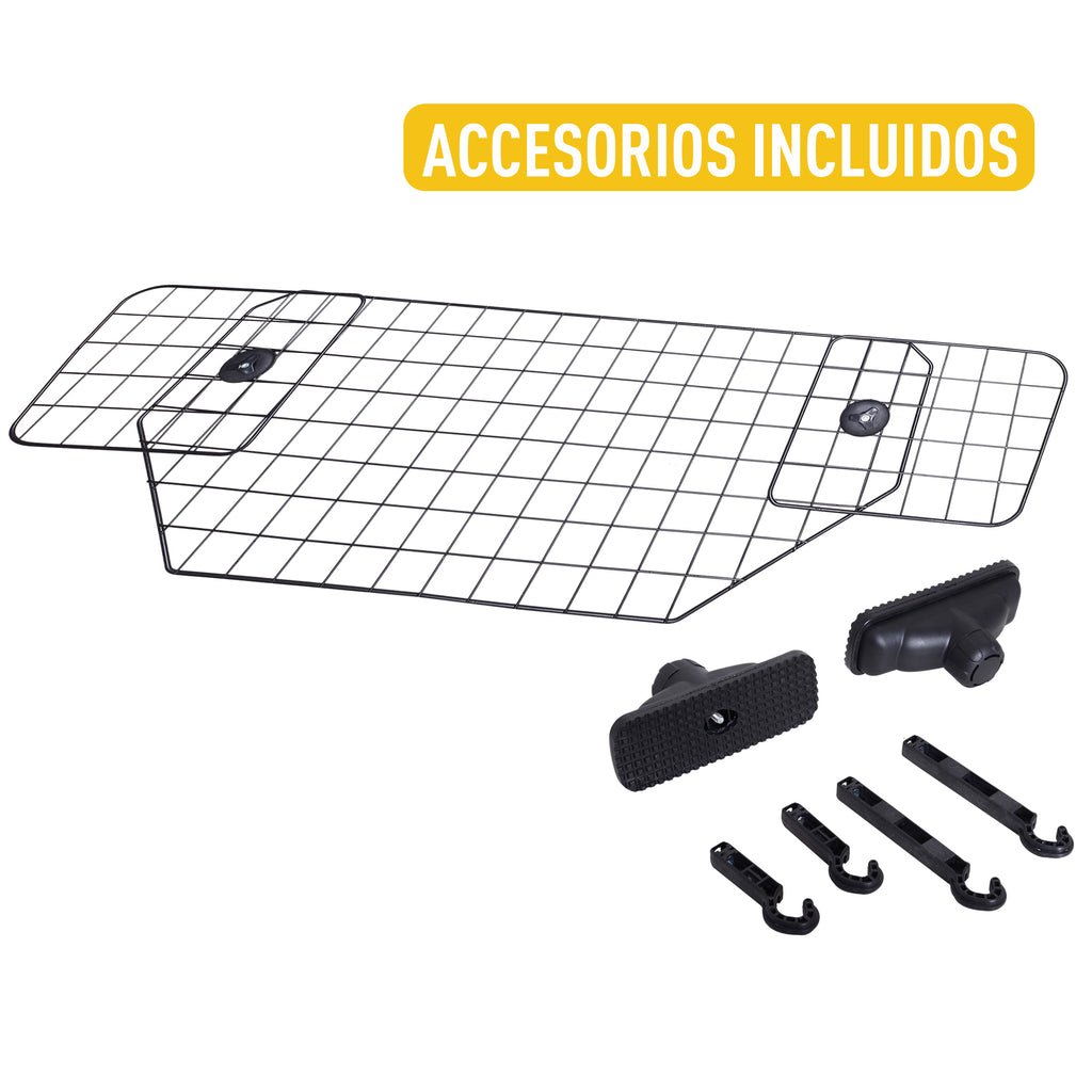 Grade de Segurança de Carro para Cães Universal Grade de Segurança para Cães com Largura Ajustável 89-122x41cm Preto — foto 8