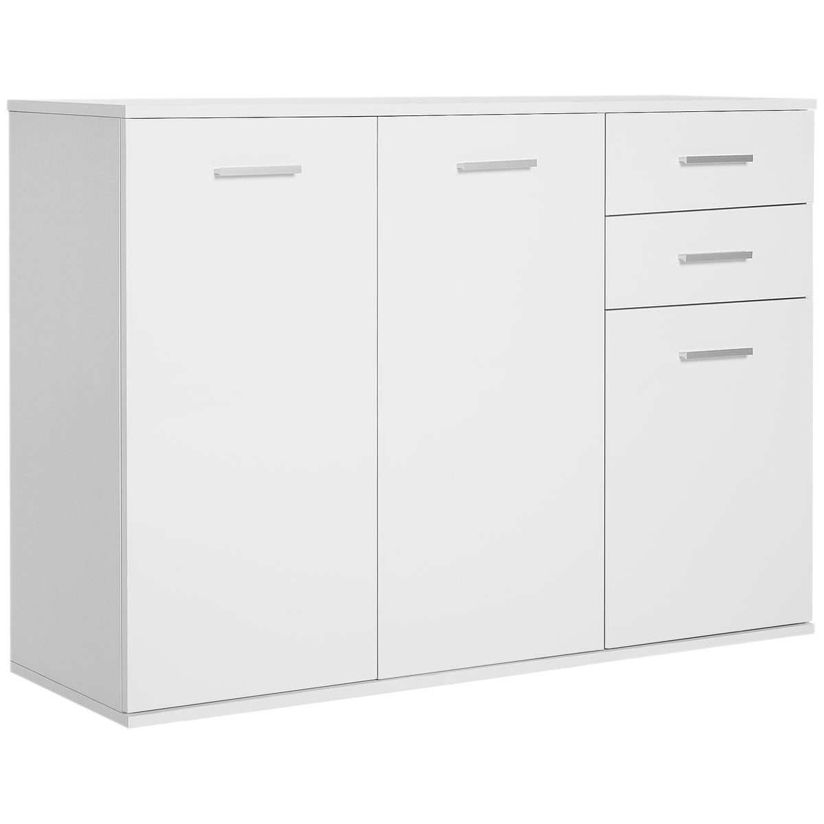 Armário Gabinete Aparador Móveis para Organizador de Armazenamento Refeições Polivalentes com Portas e Gavetas 106x35x76cm — foto 1