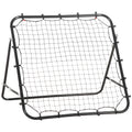 Rede de Rebote de Metal Rede de Rebote com Ângulo Ajustável e 20 Cordas Elásticas para Treinamento de Futebol Tenis Beisebol Desportes 96x80x96 cm Preto — foto 1