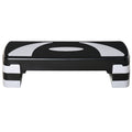 Step para Exercício Aeróbico Plataforma Step com Altura Ajustável em 3 Níveis com Carga Máxima 150kg para Exercício em Academia Casa 80x31x10-20cm Preto e Branco — foto 1