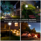 Candeeiro Solar com Painel Solar Candeeiro de Jardim com 6 LEDS Autonomia 6-8 horas Ø26x177 cm Preto — foto 8