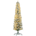Árvore de Natal 180 cm Árvore de Natal Artificial Nevada com 150 Luzes LED 329 Ramos e Suporte de Metal Árvore de Natal para Sala de Estar Verde e Branco — foto 1