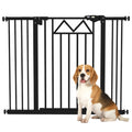 Barreira de Segurança Extensível Barreira para Animais de Estimação com Fecho Automático e Sistema de Duplo Bloqueio para Porta Corredor Escada 74-100x76 cm Preto — foto 1