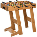 Mesa de Matraquilho para Crianças e Adultos Matraquilho 69x37x70cm com 2 Bolas 6 Hastes Metálicas 2 Placares de Pontos 18 Jogadores Pés Dobrável para Familias Festas Madeira — foto 1