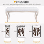 Banco Pé de Cama com Pés de Madeira e Assento Acolchoado Capacidade 120 kg Banco de Estilo Vintage para Dormitório Entrada Corredor 110x37x49 cm Creme — foto 7