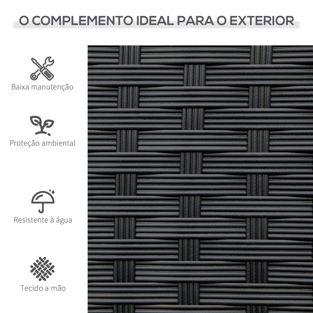 Banco de jardim 2 lugares Mobília de jardim ao ar livre Terraço 2 lugares Rattan sintético Carga 320kg 122x60x85 cm Estrutura de aço — foto 5