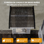 Marquise para Portas e Janelas 103x96,5x27 cm Marquise com Proteção para Sol e Chuva com Painéis de Policarbonato Preto e Marrom — foto 5