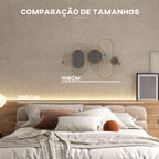Cabide de Parede com 4 Ganchos e 3 Espelhos Decorativos para Pendurar Casacos Bolsas para Entrada Corredor 106x71 cm Dourado — foto 7