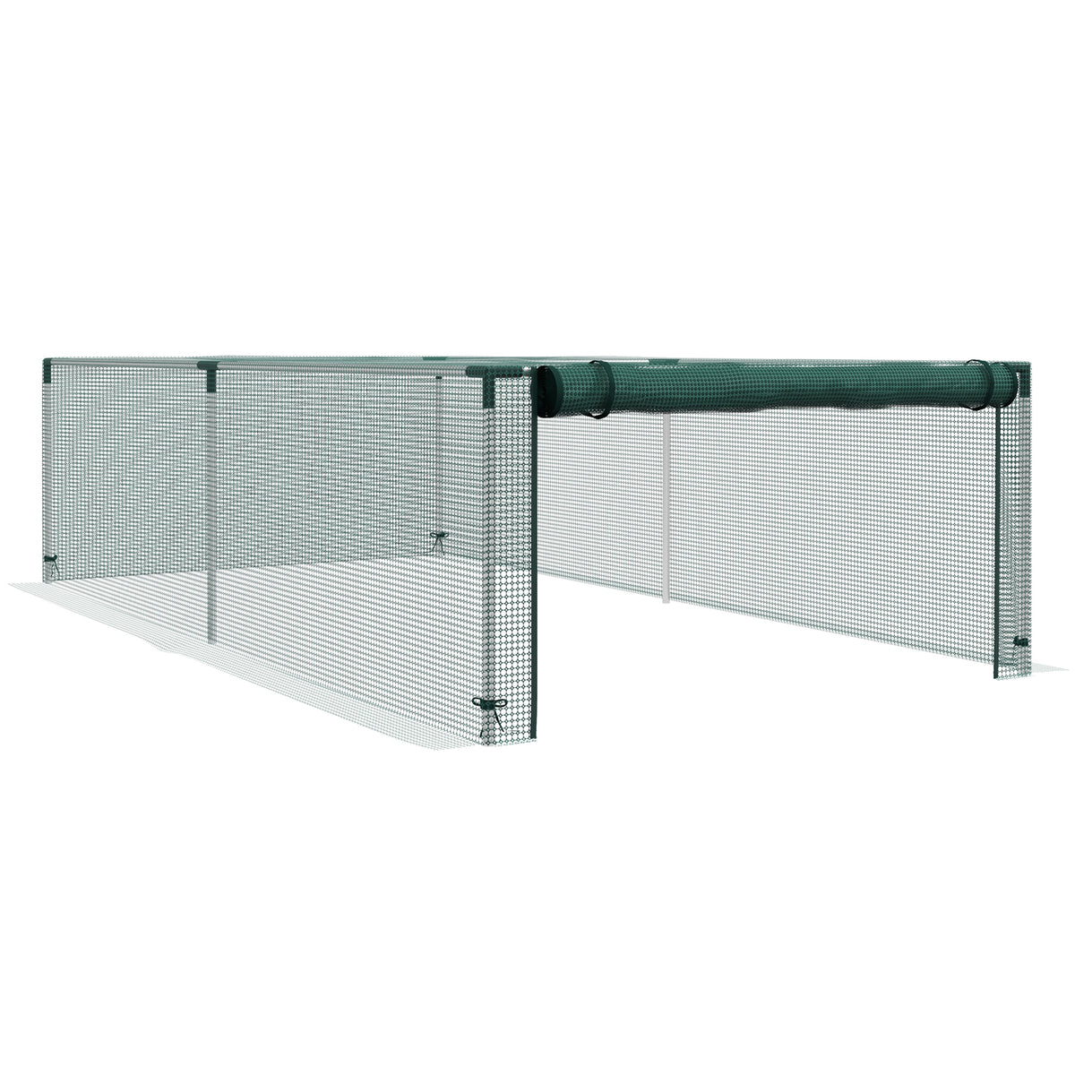 Estufa de Jardim para Tomates Rede de Proteção Porta Enrolável com Zíper HDPE 125x248x62,5 cm — foto 1