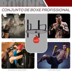 Pera de Boxe com Suporte de Parede Punching Ball para Boxe com Plataforma Ajustável em Altura Suporte Giratório e Insuflador 60x73x80 cm Vermelho e Preto — foto 5