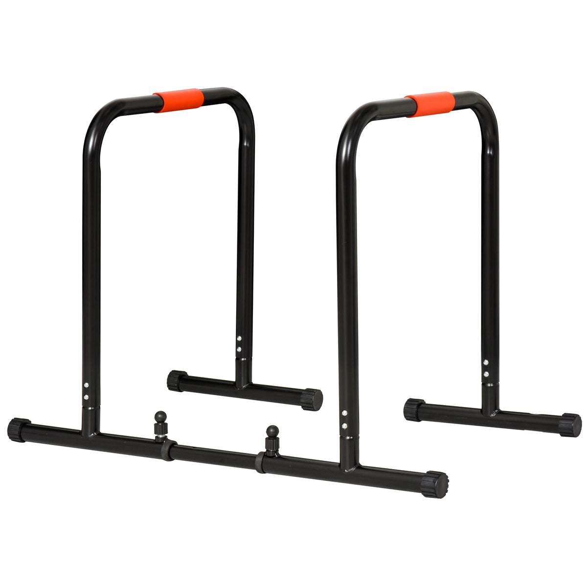 barras paralelas Largura ajustável para treino com alças de aço antiderrapante 89-99x62x72 cm Preto — foto 1