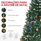 Árvore de Natal Artificial 150cm Ignífugo com 420 Ramos 48 Decorações Folhas de PVC e Suporte Metálico Decoração de Natal para Interior Verde — foto 4