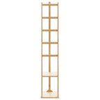 Cabide com ganchos e prateleiras 38,5x30x156 cm bambu — foto 3