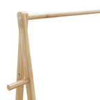Cabide com prateleiras e rodas 96x45,5x155,5 cm bambu — foto 6