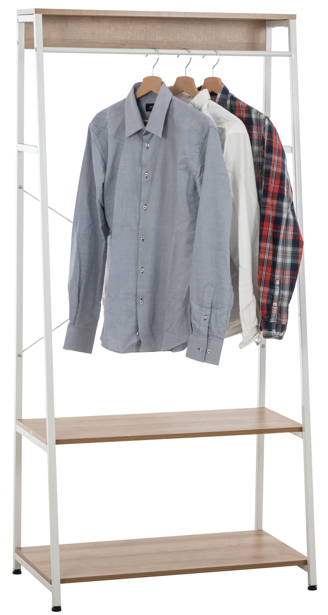 Cabide de pé Luton natural/branco — foto 1