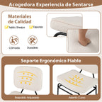 Cadeira de Acentuação Estofada Sherpa com Espuma Acolchoada e Pernas Ajustáveis — foto 7