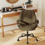 Cadeira de Escritório Regulável com Apoios Acolchoados Base 5 Rodas Capacidade 150kg 68x66x85-92cm Verde Oliva — foto 1
