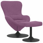 Cadeira Egg com Puff Roxo Veludo — foto 2