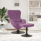 Cadeira Egg com Puff Roxo Veludo — foto 3