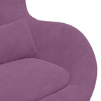 Cadeira Egg com Puff Roxo Veludo — foto 7