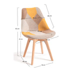 Cadeira Mona Patchwork — Amarelo — foto 1