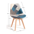 Cadeira Mona Patchwork — Azul — foto 1