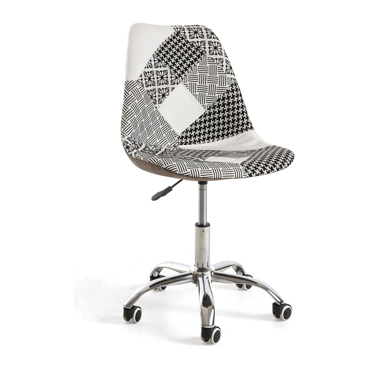 Cadeira Nova Patchwork — Patchwork branco e preto — foto 1