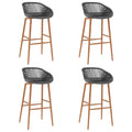 Cadeiras de bar 4 pcs cinzento — foto 1