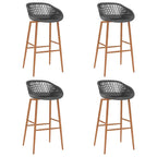 Cadeiras de bar 4 pcs cinzento — foto 1