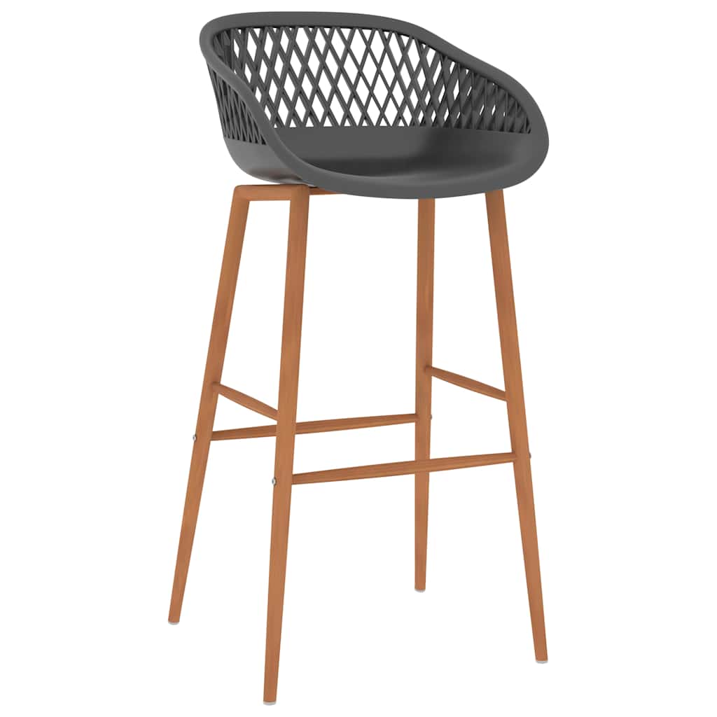 Cadeiras de bar 4 pcs cinzento — foto 2